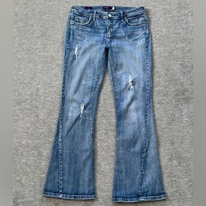 Vigoss The Atlanta Distressed Flare Jeans